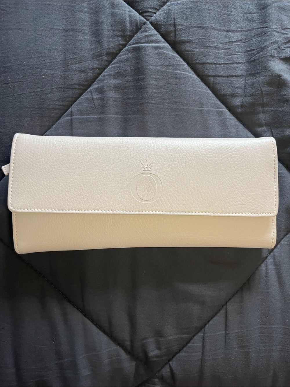 Pandora Cream Leather Travel Jewelry Organizer Roll Case Clutch Wallet